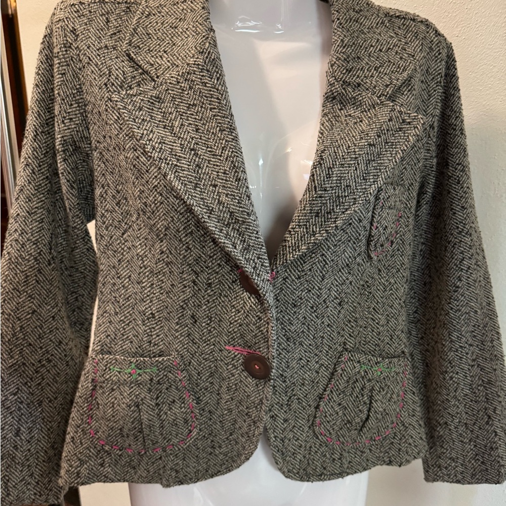 Nick and Mo Gray Tweed Blazer Classic Tailored Fit